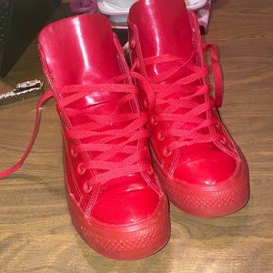 Red High Top Converse